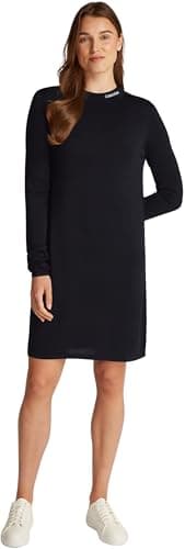 Image of Calvin Klein Women’s Smooth Yarn Knee Length Jumper Dress, Black (Ck Black), S