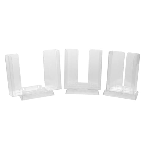 Image of Europel 3-in-1 Brochure Holder Stand in Portrait Format for Offices - Adjustable Brochure Stand for A4, A5, 1/3 A4 - Transparent