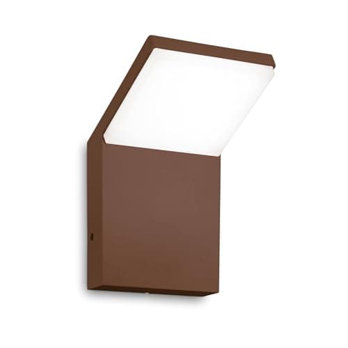 Image of Ideal Lux Style Integrated LED Outdoor Modern Wall Lamp Coffee 1100Lm 4000K IP54