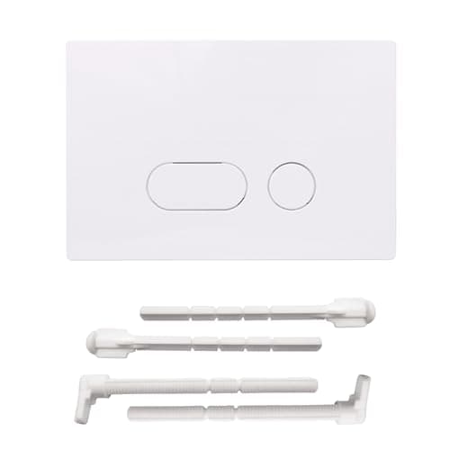 Image of ACESOME Dual Toilet Flush Button Plate, ABS Flush Plate Kits Replacement, Compatible with Geberit Sigma 01, Sigma10, Sigma20, Sigma21, Sigma30, Sigma50, Sigma60 Toilet Cistern Flush Plate (White)