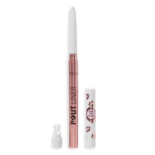 Image of Revolution Beauty, Pout Bomb Plumping Lip Liner, Long Lasting Lip Shaper with Hyaluronic Acid & Vitamin E, Vegan & Cruelty-Free, Clear