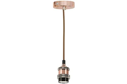 Image of Lyyt E27 Pendant Cord Set-Antique Brass lamp Holder & Cord, Metal