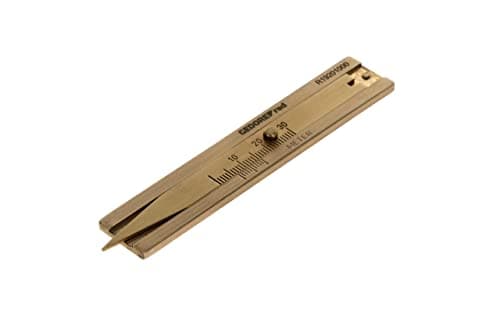 Image of GEDORE red Tyre tread depth gauge, for carmotive tyres, Scale 0-30 mm + 1/10 mm vernier scale, Non-glare, 100 mm long, R19201000