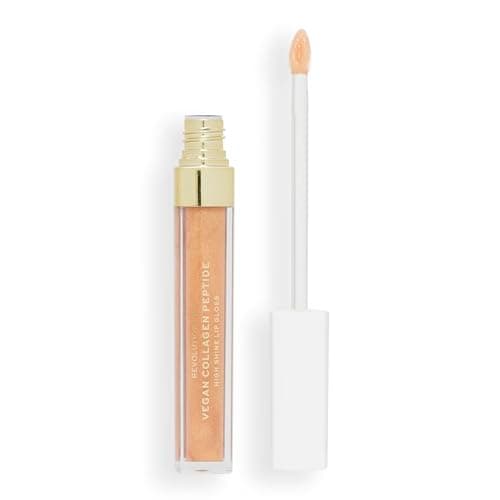 Image of Revolution Pro Vegan Collagen Peptide High Shine Lip Gloss, Nourish, Plump & Hydrate Lips With Hyaluronic Acid & Vitamin E, Chic
