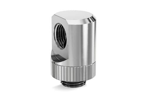 Image of EK-Quantum Torque Rotary 90° Adapter Fitting, G1/4" Male to Female, Rotary Angled Adapter for PC Water Cooling, Nickel