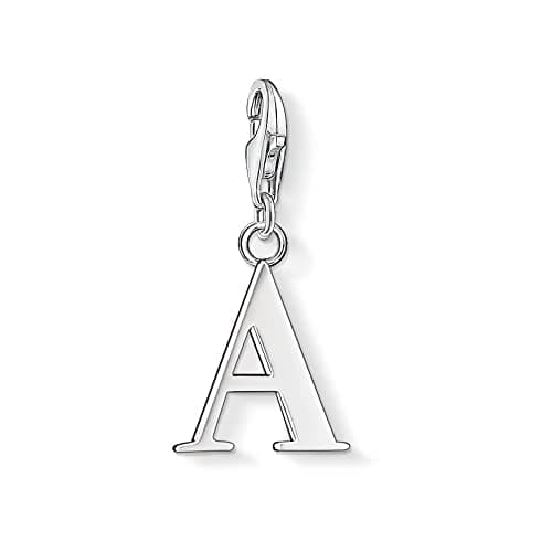 Image of Thomas Sabo Women Charm Pendant Letter A Charm Club 925 Sterling Silver 0175-001-12