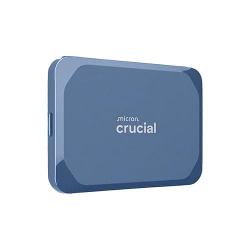 Image of Crucial X10 4TB External Portable SSD Drive - Up to 2100MB/s, USB-C 3.2 Gen2, IP65 Dust and Water Resistant, External Solid State Drive, Matte Blue - CT4000X10SSD9-02