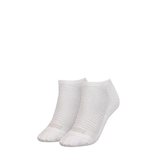 Image of PUMA Women's Puma Women's Sneaker - Trainer (2 Pack) Socks, White, 4 8 UK