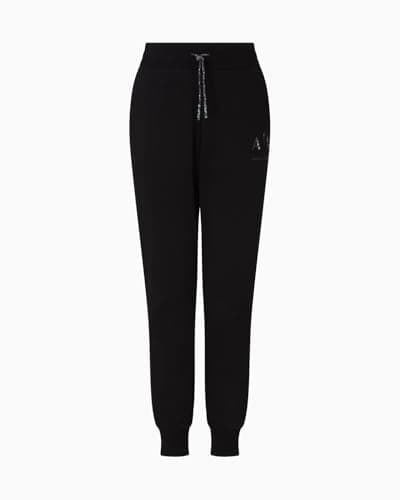Image of Armani Exchange Womens Blossom Print Jogger Sweatsuit, Black, S UK