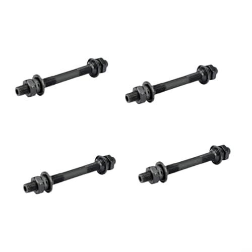 Image of GANCEI Black Steel Bike Rear Hub Axle 145mm 3/8 Inch Conical Thread for Loose Ball Drum Hubs Quick Release Lever Compatible Multi Speed Bicycle(108mmx4)