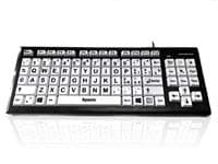 Image of Accuratus Monster 2 ITALIAN - USB High Contrast Keyboard with Extra Large keys and 2 Port USB Hub