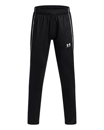Image of Under Armour Boys' Challenger Training Pant, Comfortable and Stretchy Boys' Joggers with Ankle Zips, Tracksuit Bottoms for Sports, Athletics and Casual Wear,Black / / White,YXL