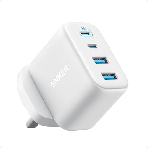 Image of Anker Zolo 50W USB C Plug, 4-Port USB C Charger with 2 USB-C & 2 USB-A, Compact Fast Charger UK for iPhone 17/16/15/14/13 Series, iPad, Galaxy (White, Cable Not Included)