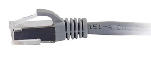 Image of C2G Cat6a Booted Shielded (STP) Network Patch Cable - Patch cable - RJ-45 (M) to RJ-45 (M) - 10 m - STP - CAT 6a - molded, snagless, stranded - grey