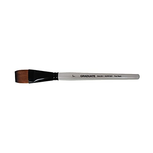 Image of Daler-Rowney Graduate Multi-Technique Brush, Synthetic Hair, Short Handle, Flat Wash, 1in