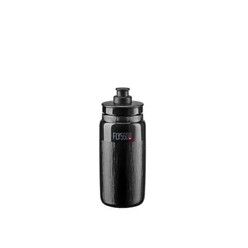 Image of ELITE Fly Tex Water Bottle Black – Insulated Cycling Bottle with Thermal Protection – Lightweight & BPA-Free – 550ml – For Road Bike, MTB & Gravel Cycling