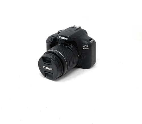 Image of Canon EOS 4000D DSLR Camera and EF-S 18-55 mm f/3.5-5.6 III Lens - Black