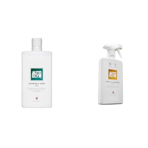 Image of Autoglym Bumper & Trim Gel, 500ml - Car Trim Restorer Revives Colour and Protects Exterior Car & Vinyl And Rubber Care, 500ml - Fresh Lemon Scented Interior Car Cleaner Spray