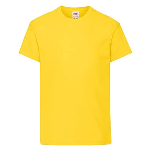 Image of Fruit of the Loom Kid's Original T-Shirt Single Yellow