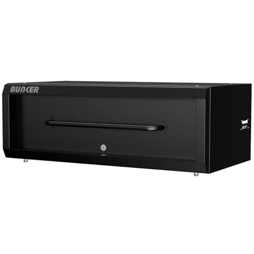 Image of BUNKER® K1 Heavy-Duty Stacker Toolbox - Lockable Van Vault Storage Drawer - Hidden GPS Tracker Holder, Foam-Lined Smooth Glide Drawer, Fixing Points - Sold Secure & Secured by Design Certified - Black