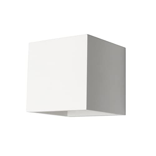Image of LITECRAFT Creag Up & Down Square Paintable Plaster Wall Light - White