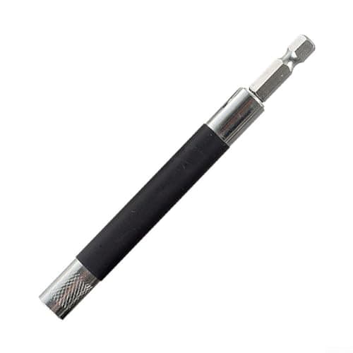 Image of Adjustable Length Screw Drive Guide Set With Self-retracting Sleeve For 1/4 Inch Hex Drill Bits And For Impact Drivers, Carbon Steel Extension Holder Kit(120mm)