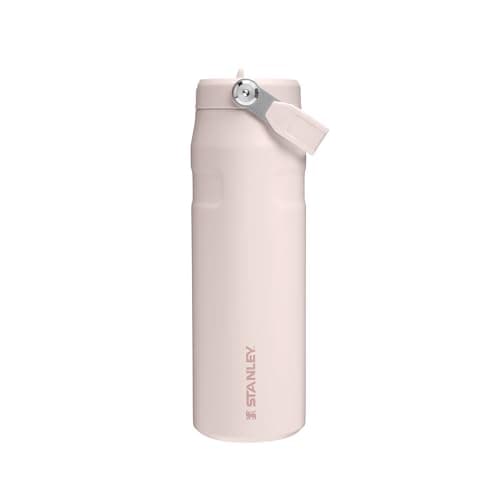Image of Stanley 1913 Flip Straw Sports Water Bottle with Straw 0.7L - 10 Hours Cold - 3 Days Iced - Stainless Steel - BPA Free - Leak Resistant - Fits in Cup Holder - Dishwasher Safe - Rose Quartz