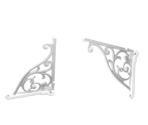Image of ZAUYX Heavy Duty Solid Stand,10 Inch 4 Pack White,Right Angle Wall Panel Support Bracket,Decorative Shelf Bracket,Heavy Duty Vintage,Wall Mount Support DIY - Shelf Hardware Included