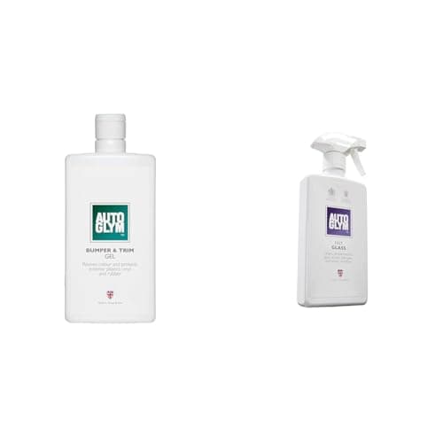 Image of Autoglym Bumper & Trim Gel, 500ml - Car Trim Restorer Revives Colour and Protects Exterior Car & Fast Glass, 500ml - Car Window Cleaner for Windscreen, Windshield, Window Cleaning