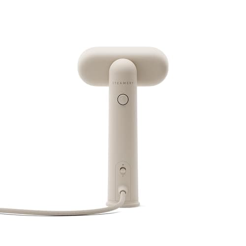 Image of Steamery Travel Steamer Cirrus Lite, 1200W, Steam Output 16g/min, Heat-up 18 Seconds, Portable & Packable, Rotating Steam Head, Scandinavian Design, UK 3-pin plug (Type G), Sand