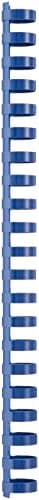 Image of GBC CombBind Binding Combs, 19 mm, 165 Sheet Capacity, A4, 21 Ring, Blue, Pack of 100, 4028621