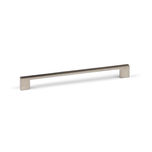 Image of Matt Nickel Kitchen Cupboard D Bar Handle 160mm Fixings Brushed Slim Cabinet Drawer Wardrobe Furniture Pull