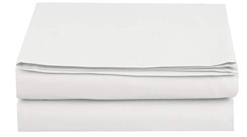 Image of Elegant Comfort Premium Hotel Quality 1-Piece Flat Sheet, Luxury and Softest 1500 Thread Count Egyptian Quality Bedding Flat Sheet, Wrinkle-Free, Stain-Resistant, California King, White