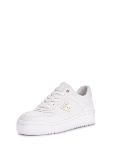 Image of GUESS Women's Miram Sneaker, White 140, 6.5 UK