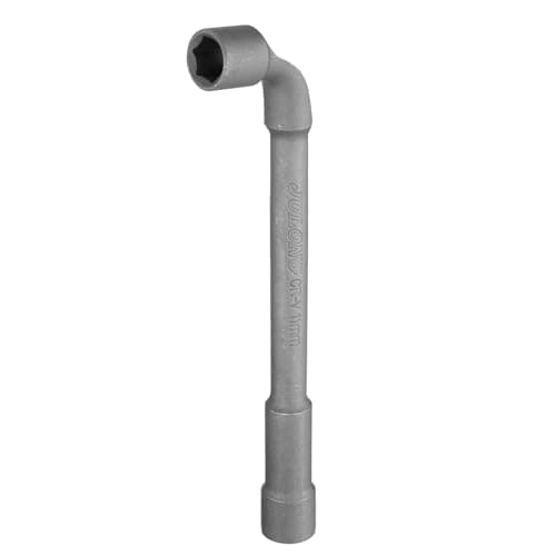 Image of sourcing map L Shaped Angled Hex Socket Wrench 11mm CR-V Double Ended Metric 6 Point Tubular Socket Spanner for General Repairing, Pipeline, Bicycle Car Maintenance
