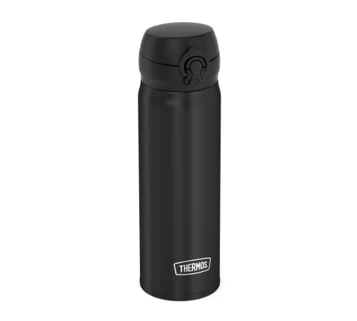 Image of THERMOS 4035.232.050 Ultralight Thermos Flask, Black, 500 ml, Extremely Lightweight, 210 g, Drinking Bottle, Dishwasher Safe, Thermos Flask Keeps Hot for 10 Hours, Cold for 20 Hours, BPA-Free