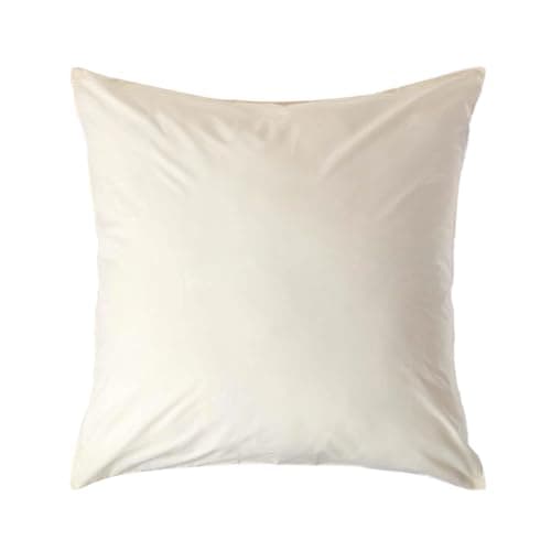 Image of HOMESCAPES Cream Pure Egyptian Cotton Euro Size Pillowcase 80 x 80 cm 200 TC 400 Thread Count Percale Equivalent Large Square Pillow Case with Zip