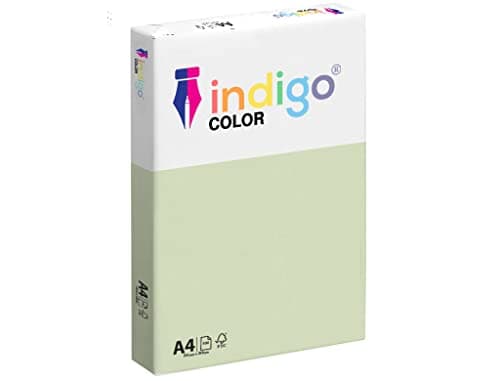 Image of Indigo Color Paper A4 80 GSM Multifuctional Coloured Copier Paper 1 Ream 500 Sheets (Pastel Light Green)