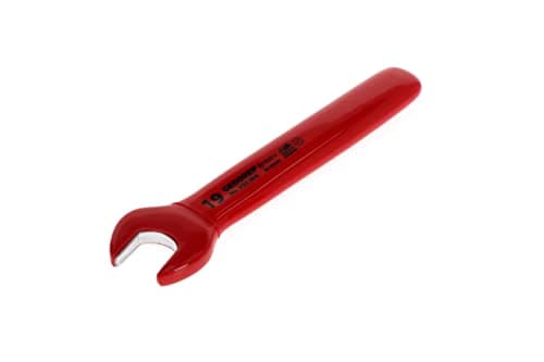Image of Gedore VDE89419 19 mm VDE Single Open Ended Spanner - Red