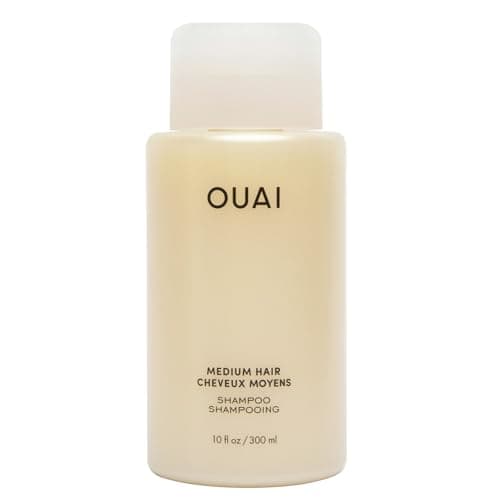 Image of OUAI Medium Shampoo - Hydrating Shampoo with Coconut Oil, Babassu, Kumquat Extract and Keratin - Strengthens, Nourishes and Adds Shine - Paraben, Phthalate and Sulfate Free Hair Care Products - 300ml
