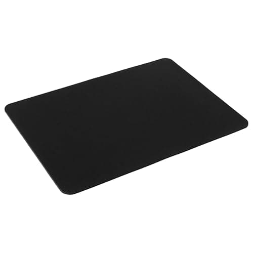 Image of silmo Mouse Mat Small 10 x 8 inches / 25 x 20 cm, black Mouse Pad, Lasercut Edges, washable & rollable Mouse Pad, Gaming Home Office Mousemat, Mousepad non-slip & quiet, Desk Mat