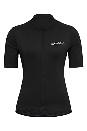 Image of Sundried Sport Women's Short Sleeve Cycling Jersey Road Bike Cycling Top Mountain Bike Shirt Cycle Kit (Black, M)