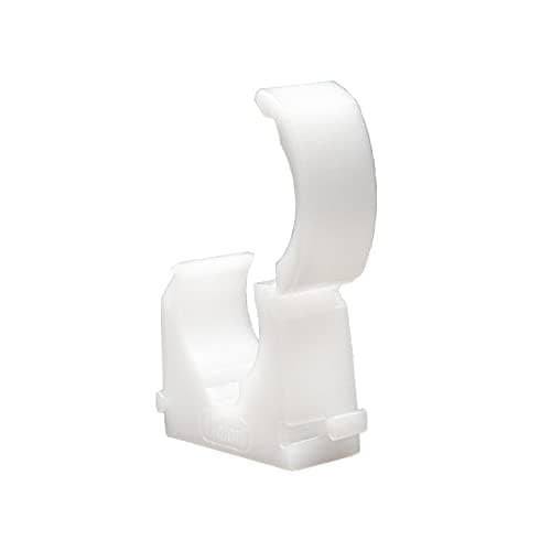 Image of Talon - 22mm Single Hinged Pipe Clips - Pack of 100 - Natural - 360° Fixing for Pipework - Temperatures Up to 85°C (185°F) - Safe for Use On Plumbing, Gas and Air Conditioning Pipe - UV Stabilized