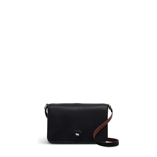 Image of RADLEY London Maldon Mews Women's Leather Medium Flapover Cross Body Bag, Black