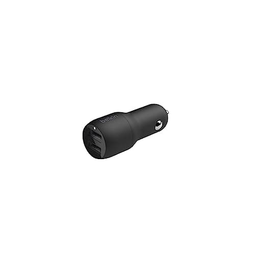 Image of Belkin CCB001BTBK Boost Charge Dual Port USB 24W In-Car Mobile Charger - Black