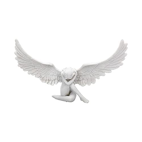 Image of Nemesis Now Angel's Sympathy Ornament 36cm, Heavenly Angel Figurine,White