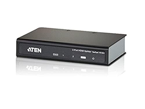 Image of ATEN 2-Port 4K HDMI Splitter VS182A |Connects one HDMI source to two HDMI displays | HDMI (3D, Deep Color, 4kx2k); HDCP 1.4 Compliant| up to 340MHz | up to 15 m (24 AWG) 1 KVM Market Leader | UK