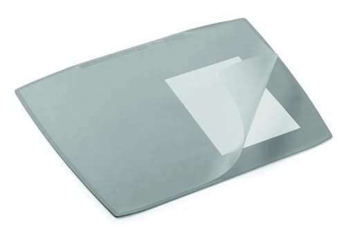 Image of Durable 720110 Artwork Desk Pad (with Transparent Cover, 650 x 520 mm) Grey