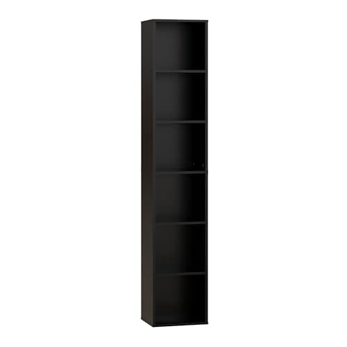 Image of Panana 2-6 Tier Cube Bookcase, Wooden Book Shelving Freestanding Storage Unit Open Shelf For Home Office Display (Black, 6 Tier)