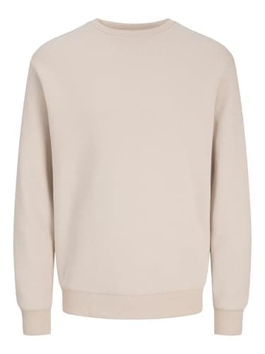 Image of JACK & JONES Mens Jjebradley Crew Noos Sweater, Moonbeam, M UK